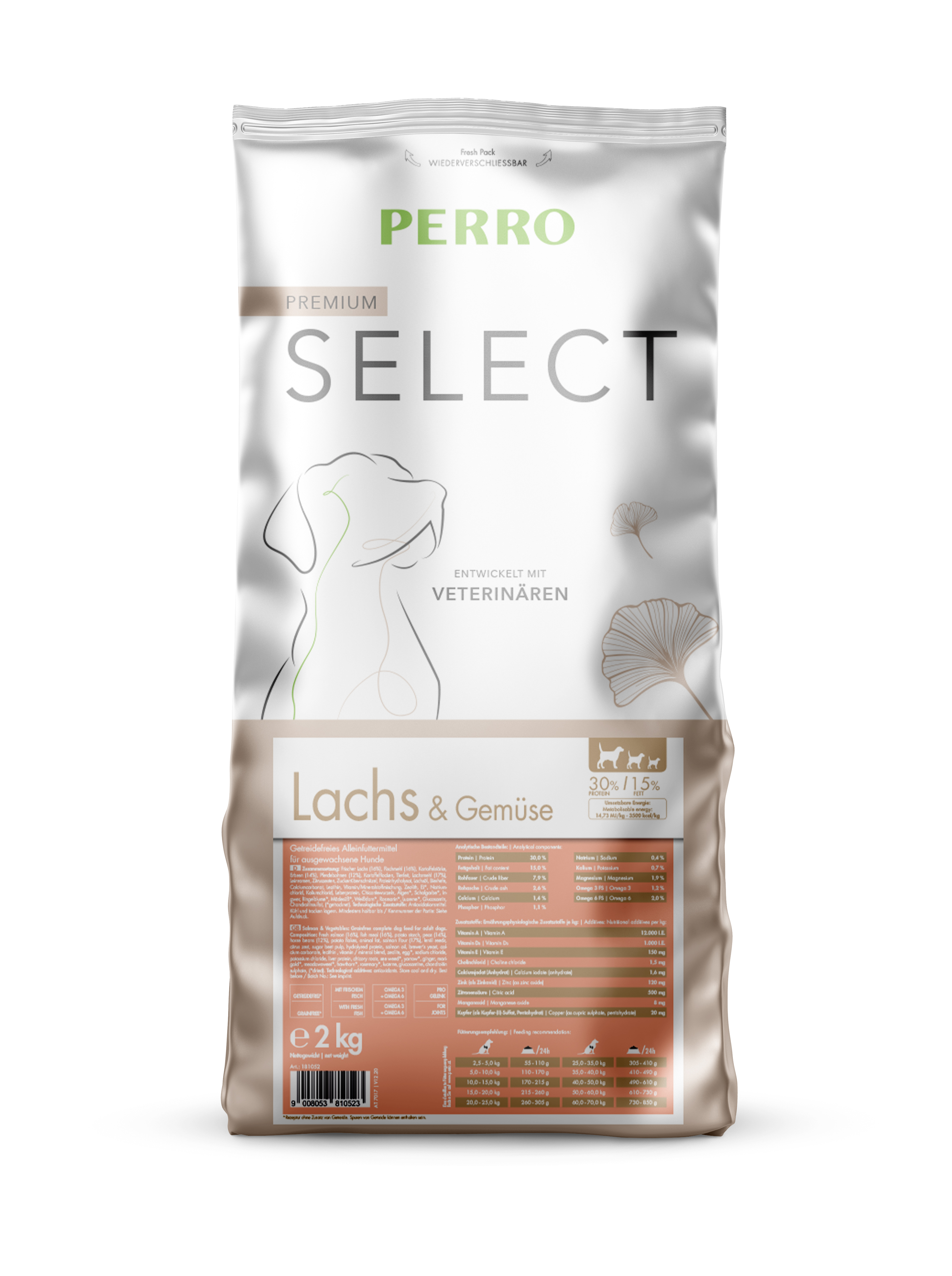 PERRO Select Grainfree Lachs und Gemüse 2 kg